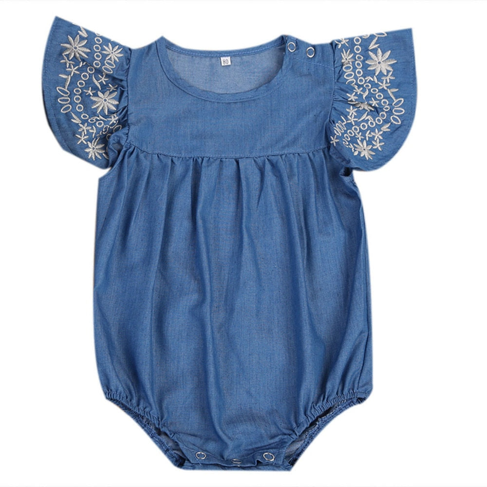 Flying Sleeve Girl Romper