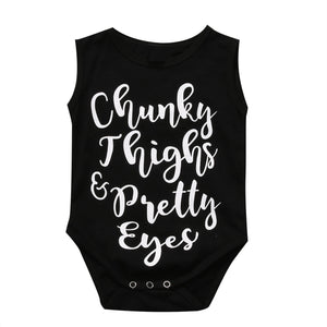 Toddler Baby Girl Boys Black Romper