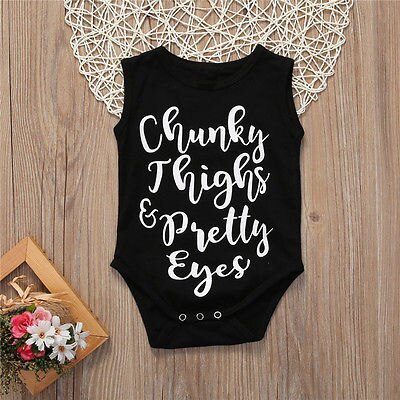 Toddler Baby Girl Boys Black Romper