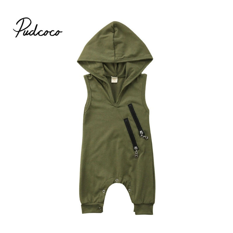 Sleeveless Newborn Baby Boys Romper